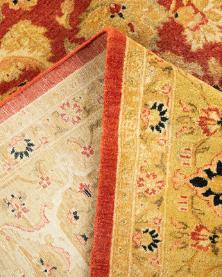 Traditional Mogul Orange Wool Area Rug 6' 3" x 9' 1" - Solo Rugs