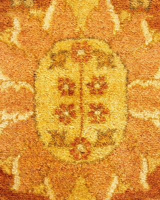 Traditional Mogul Orange Wool Area Rug 9' 3" x 12' 1" - Solo Rugs