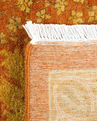 Traditional Mogul Orange Wool Area Rug 9' 3" x 12' 1" - Solo Rugs