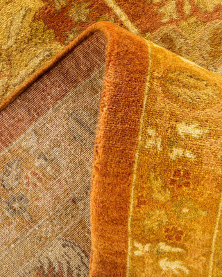 Traditional Mogul Orange Wool Area Rug 9' 3" x 12' 1" - Solo Rugs