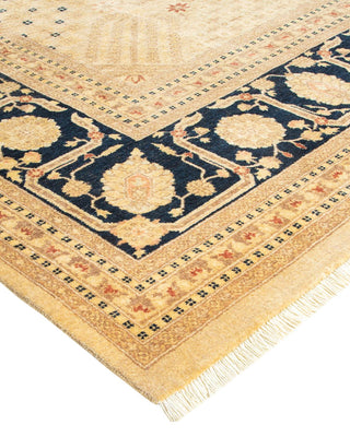 Traditional Mogul Ivory Wool Area Rug 9' 1" x 12' 3" - Solo Rugs
