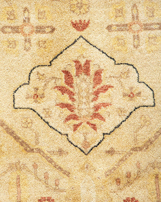 Traditional Mogul Ivory Wool Area Rug 9' 1" x 12' 3" - Solo Rugs