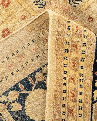 Traditional Mogul Ivory Wool Area Rug 9' 1" x 12' 3" - Solo Rugs