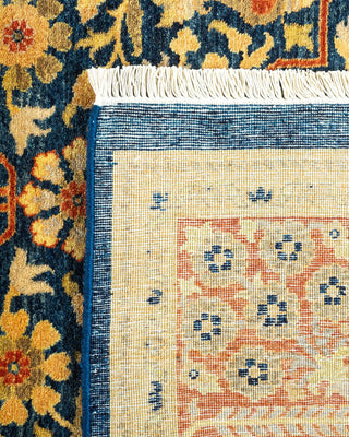 Traditional Mogul Blue Wool Area Rug 6' 1" x 9' 1" - Solo Rugs