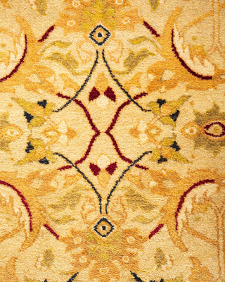 Traditional Mogul Ivory Wool Area Rug 6' 0" x 8' 8" - Solo Rugs