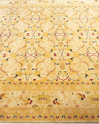 Traditional Mogul Ivory Wool Area Rug 6' 0" x 8' 8" - Solo Rugs