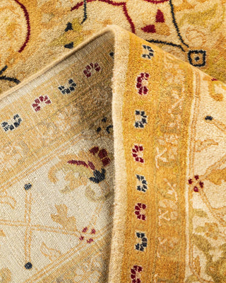 Traditional Mogul Ivory Wool Area Rug 6' 0" x 8' 8" - Solo Rugs