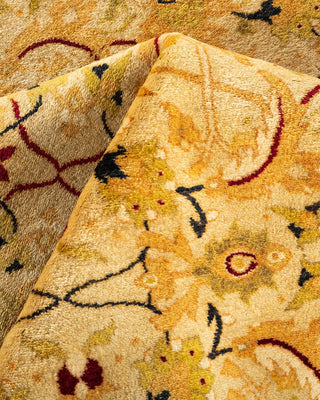 Traditional Mogul Ivory Wool Area Rug 6' 0" x 8' 8" - Solo Rugs