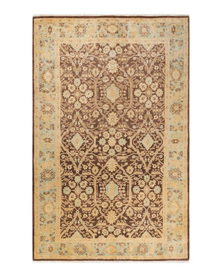 Contemporary Eclectic Red Wool Area Rug 6' 3" x 9' 6" - Solo Rugs