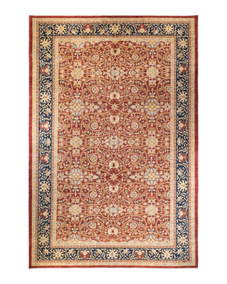 Contemporary Eclectic Orange Wool Area Rug 12' 1" x 18' 1" - Solo Rugs