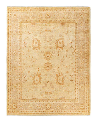 Contemporary Eclectic Ivory Wool Area Rug 8' 2" x 10' 4" - Solo Rugs