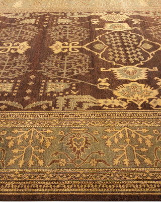 Traditional Mogul Brown Wool Area Rug 8' 1" x 10' 6" - Solo Rugs