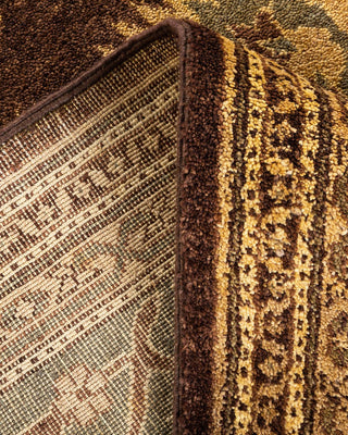 Traditional Mogul Brown Wool Area Rug 8' 1" x 10' 6" - Solo Rugs