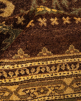 Traditional Mogul Brown Wool Area Rug 8' 1" x 10' 6" - Solo Rugs