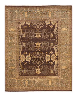 Traditional Mogul Brown Wool Area Rug 8' 1" x 10' 6" - Solo Rugs