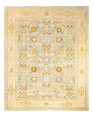 Contemporary Eclectic Light Blue Wool Area Rug 8' 4" x 10' 1" - Solo Rugs