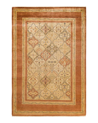 Contemporary Eclectic Brown Wool Area Rug 6' 0" x 8' 10" - Solo Rugs