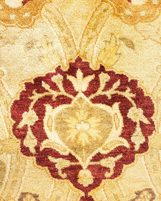 Contemporary Eclectic Ivory Wool Area Rug 9' 2" x 12' 0" - Solo Rugs
