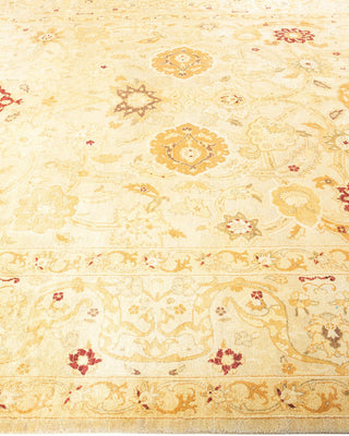 Contemporary Eclectic Ivory Wool Area Rug 9' 2" x 12' 0" - Solo Rugs