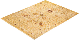Contemporary Eclectic Ivory Wool Area Rug 9' 2" x 12' 0" - Solo Rugs