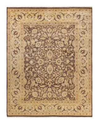 Contemporary Eclectic Brown Wool Area Rug 8' 2" x 10' 4" - Solo Rugs