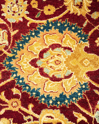 Traditional Mogul Red Wool Area Rug 6' 1" x 8' 5" - Solo Rugs