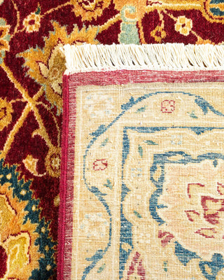 Traditional Mogul Red Wool Area Rug 6' 1" x 8' 5" - Solo Rugs