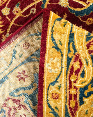 Traditional Mogul Red Wool Area Rug 6' 1" x 8' 5" - Solo Rugs