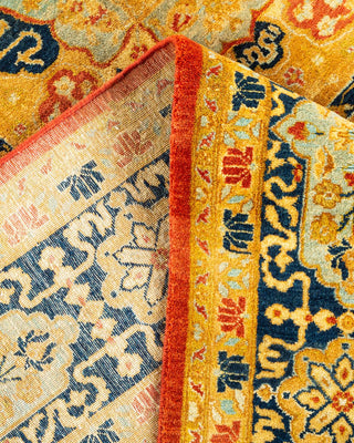 Traditional Mogul Orange Wool Area Rug 6' 0" x 9' 0" - Solo Rugs