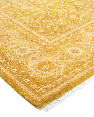Traditional Mogul Green Wool Area Rug 6' 1" x 8' 10" - Solo Rugs