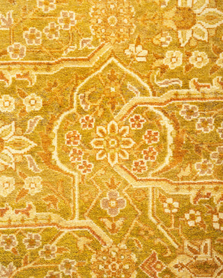 Traditional Mogul Green Wool Area Rug 6' 1" x 8' 10" - Solo Rugs