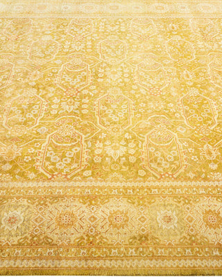 Traditional Mogul Green Wool Area Rug 6' 1" x 8' 10" - Solo Rugs
