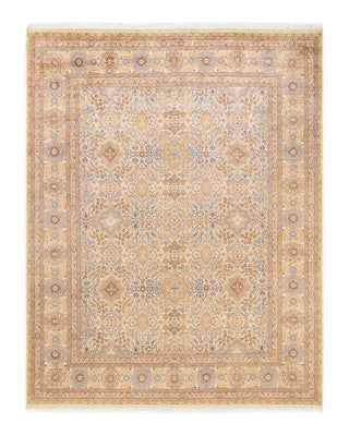 Traditional Mogul Ivory Wool Area Rug 8' 1" x 10' 2" - Solo Rugs