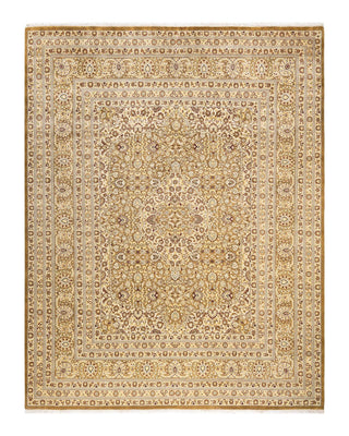 Traditional Mogul Green Wool Area Rug 8' 1" x 10' 5" - Solo Rugs