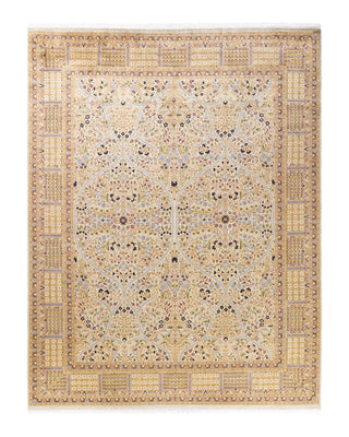 Traditional Mogul Ivory Wool Area Rug 8' 1" x 10' 6" - Solo Rugs