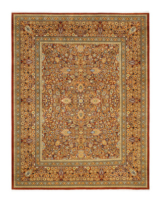 Traditional Mogul Brown Wool Area Rug 8' 1" x 10' 3" - Solo Rugs