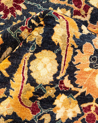 Traditional Mogul Blue Wool Area Rug 9' 1" x 11' 7" - Solo Rugs