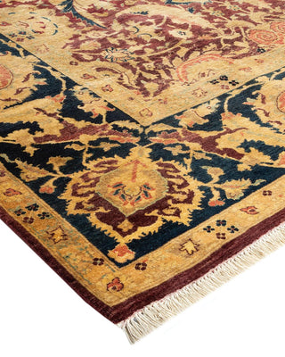 Traditional Mogul Red Wool Area Rug 8' 0" x 10' 4" - Solo Rugs
