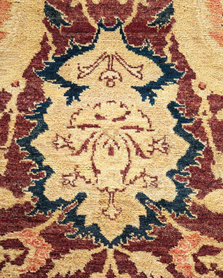 Traditional Mogul Red Wool Area Rug 8' 0" x 10' 4" - Solo Rugs