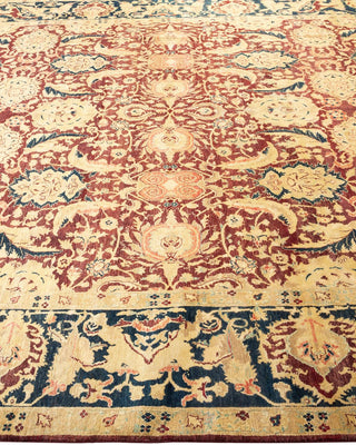 Traditional Mogul Red Wool Area Rug 8' 0" x 10' 4" - Solo Rugs
