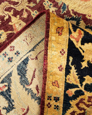 Traditional Mogul Red Wool Area Rug 8' 0" x 10' 4" - Solo Rugs