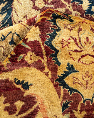 Traditional Mogul Red Wool Area Rug 8' 0" x 10' 4" - Solo Rugs