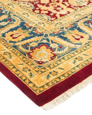 Traditional Mogul Red Wool Area Rug 8' 1" x 10' 2" - Solo Rugs