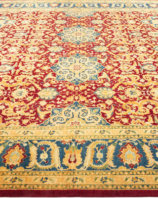 Traditional Mogul Red Wool Area Rug 8' 1" x 10' 2" - Solo Rugs