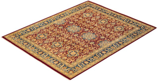 Traditional Mogul Red Wool Area Rug 8' 1" x 10' 2" - Solo Rugs