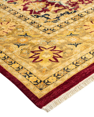 Traditional Mogul Red Wool Area Rug 7' 10" x 9' 7" - Solo Rugs