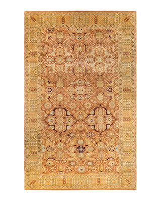 Traditional Mogul Brown Wool Area Rug 9' 10" x 16' 6" - Solo Rugs