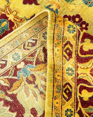 Traditional Mogul Green Wool Area Rug 8' 1" x 9' 10" - Solo Rugs