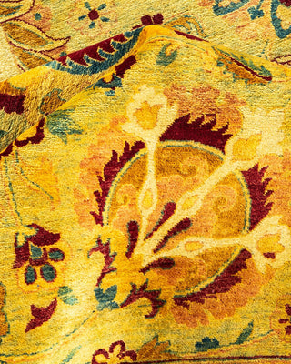 Traditional Mogul Green Wool Area Rug 8' 1" x 9' 10" - Solo Rugs