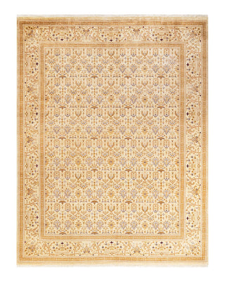 Traditional Mogul Ivory Wool Area Rug 8' 0" x 10' 1" - Solo Rugs